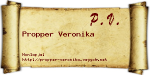 Propper Veronika névjegykártya